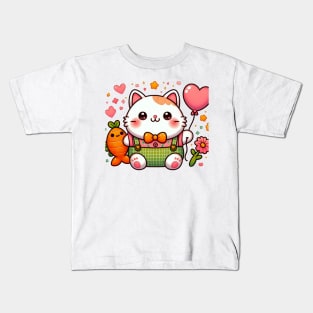 Cute kawaii cat T-Shirt Kids T-Shirt